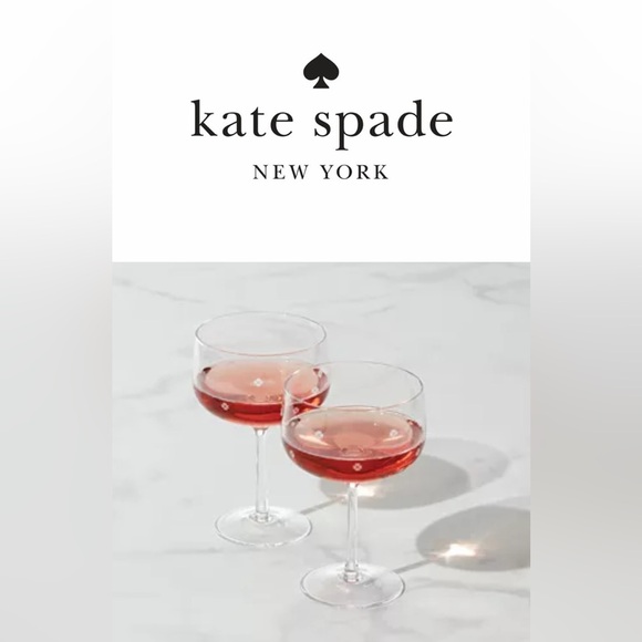 kate spade Other - ♠️ NWT Kate Spade Elegant Glass Wine Goblets - Set of 2